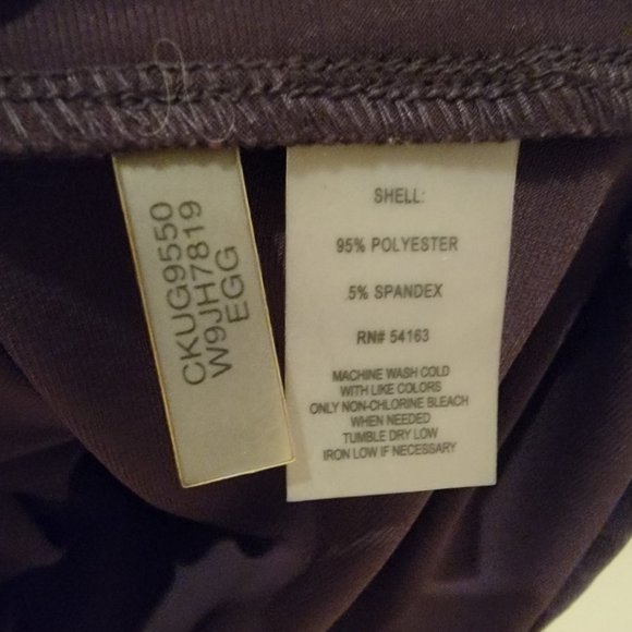 Calvin Klein Purple Stretch Embellished Surplice Neck Flutter Sleeve Dress Sz 1X - Picture 6 of 7
